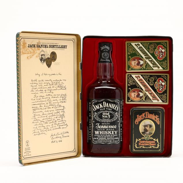 Jack Daniels Whiskey, Playing Cards Gift Set in Tin (Lot 4165 - Rare ...