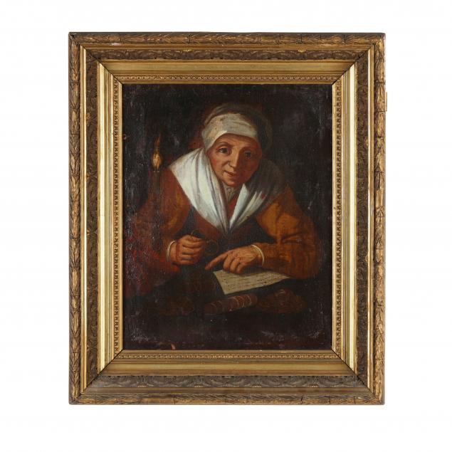 dutch-school-18th-century-portrait-of-an-elderly-woman-at-a-desk