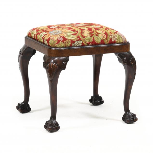 georgian-style-carved-mahogany-stool