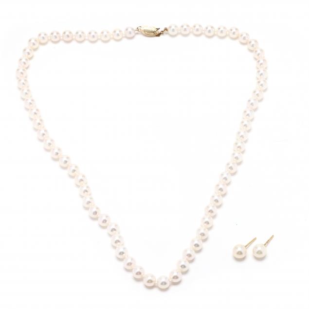 pair-of-pearl-earrings-by-mikimoto-and-a-single-strand-pearl-necklace-with-gold-clasp