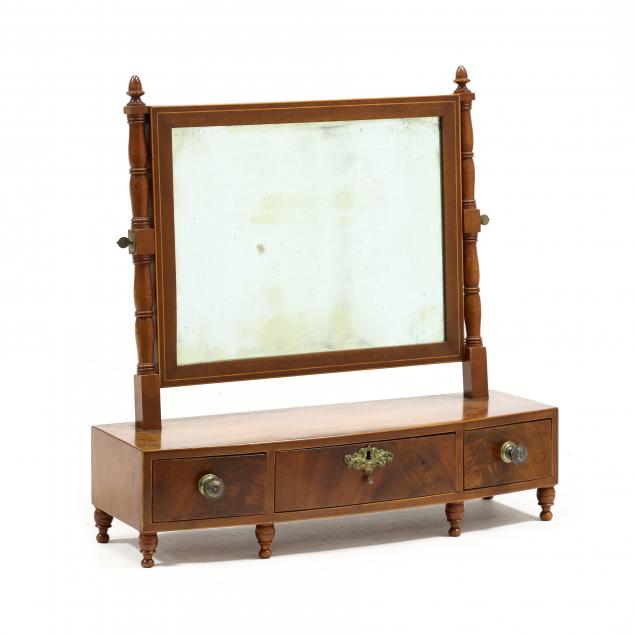 late-federal-inlaid-mahogany-dressing-mirror