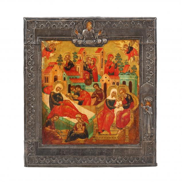 russian-school-19th-century-oklad-icon-of-i-the-nativity-of-the-theotokos-i