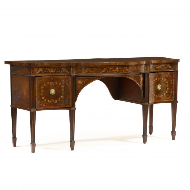 english-hepplewhite-inlaid-mahogany-serpentine-sideboard