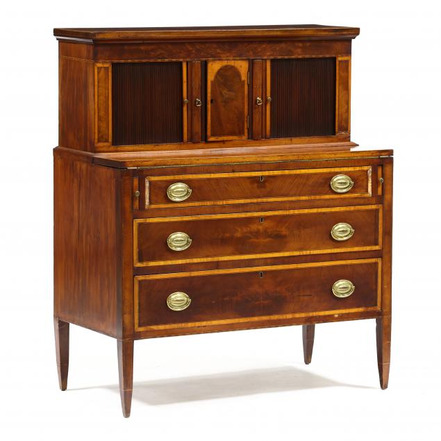 new-england-federal-inlaid-mahogany-tambour-desk