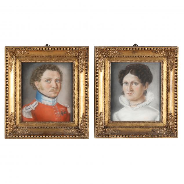 german-school-19th-century-pendant-portraits-of-a-military-officer-and-wife