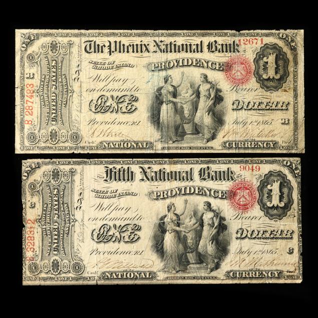 two-early-1-national-currency-banknotes-providence-rhode-island