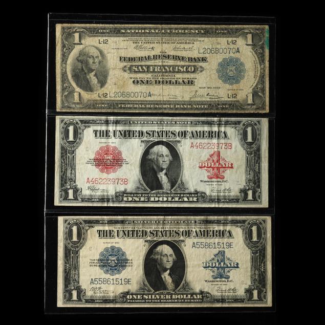 three-3-different-early-20th-century-large-size-1-notes