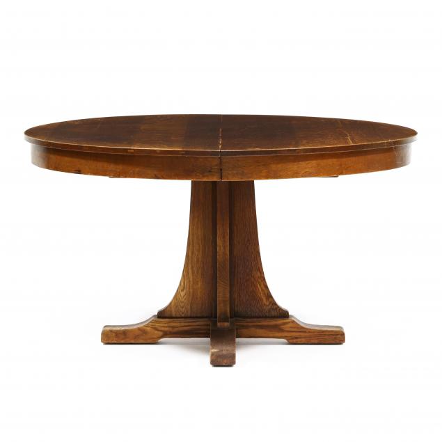 l-j-g-stickley-mission-oak-pedestal-table