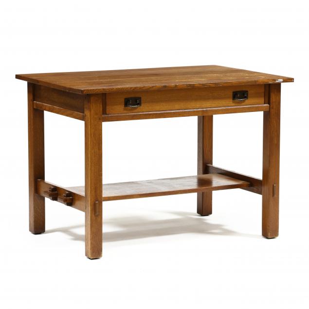 l-j-g-stickley-mission-oak-one-drawer-library-table