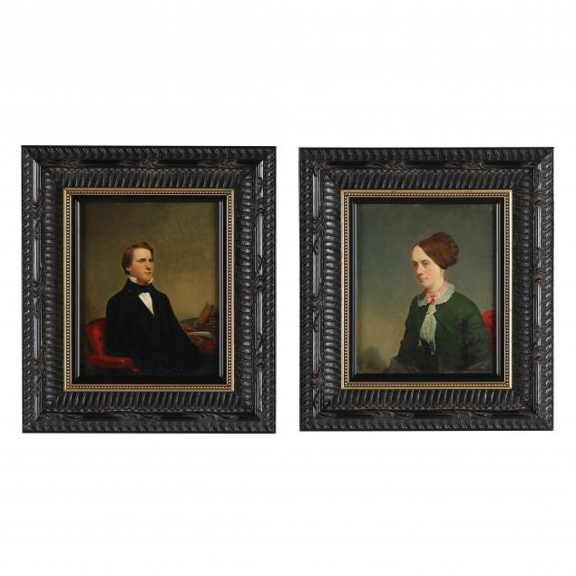 american-school-mid-19th-century-pair-of-miniature-portraits-of-a-lady-and-gentleman