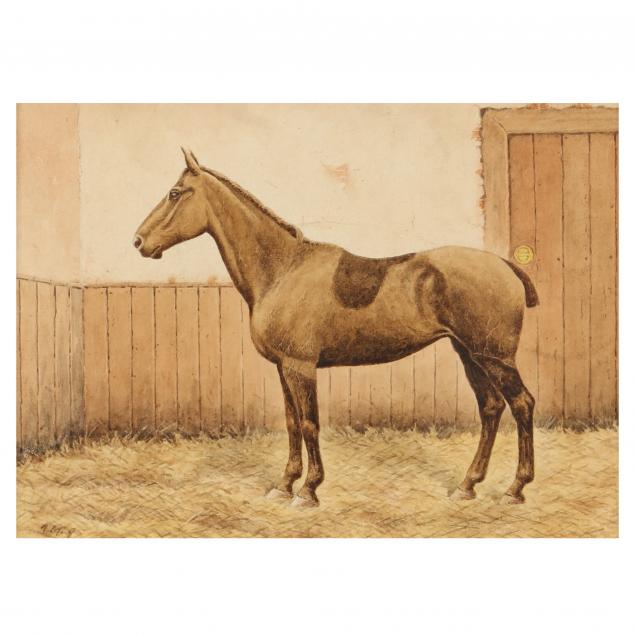 english-school-19th-century-portrait-of-a-horse-in-a-stall