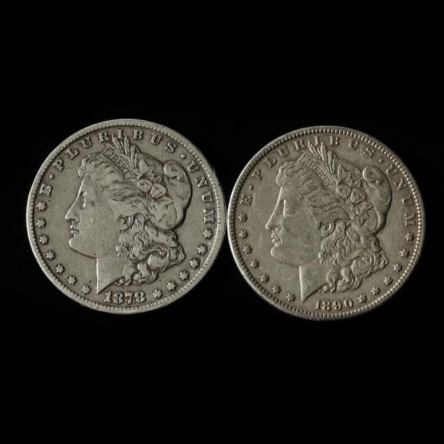 two-carson-city-morgan-silver-dollars