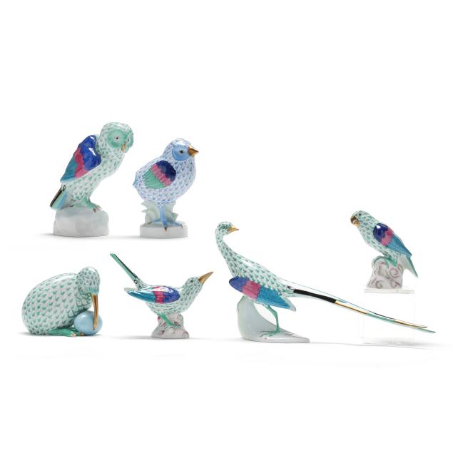 six-herend-fishnet-bird-figures