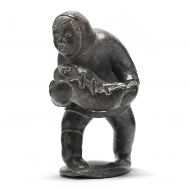 inuit-carved-sculpture-of-inuk-carrying-infant