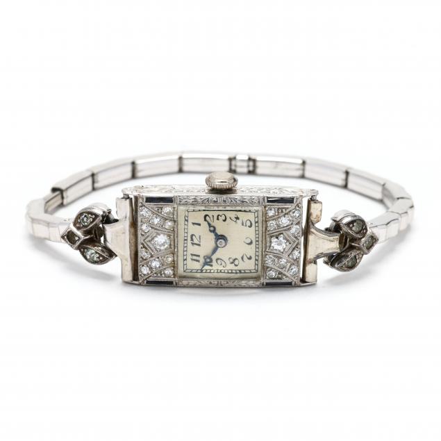 lady-s-art-deco-platinum-diamond-and-sapphire-watch-glycine