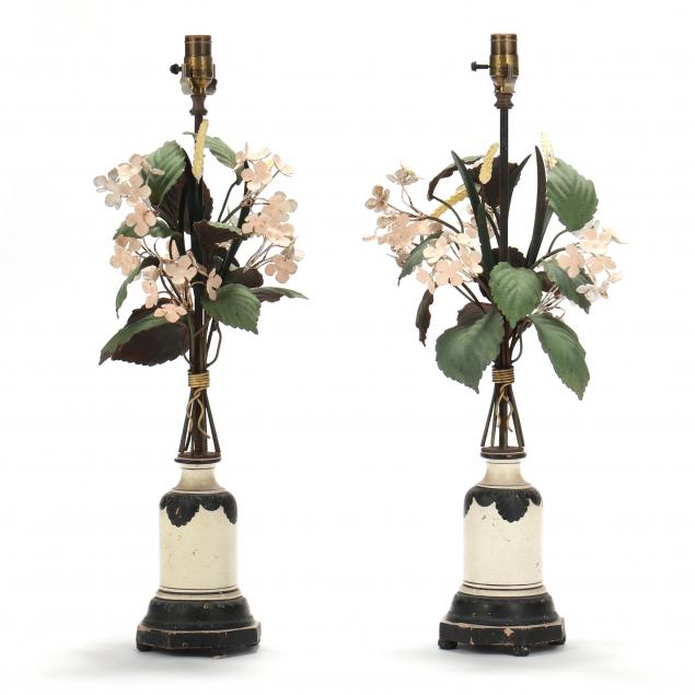 pair-of-vintage-italian-floral-toleware-and-ceramic-table-lamps