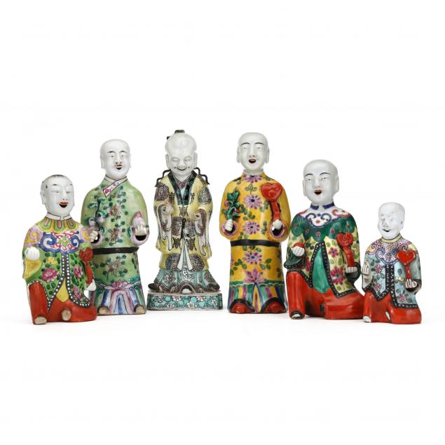 a-group-of-six-chinese-export-porcelain-figures