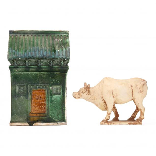 a-chinese-funerary-pottery-house-and-ox