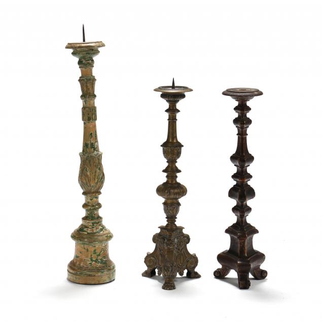 a-grouping-of-three-continental-pricket-sticks