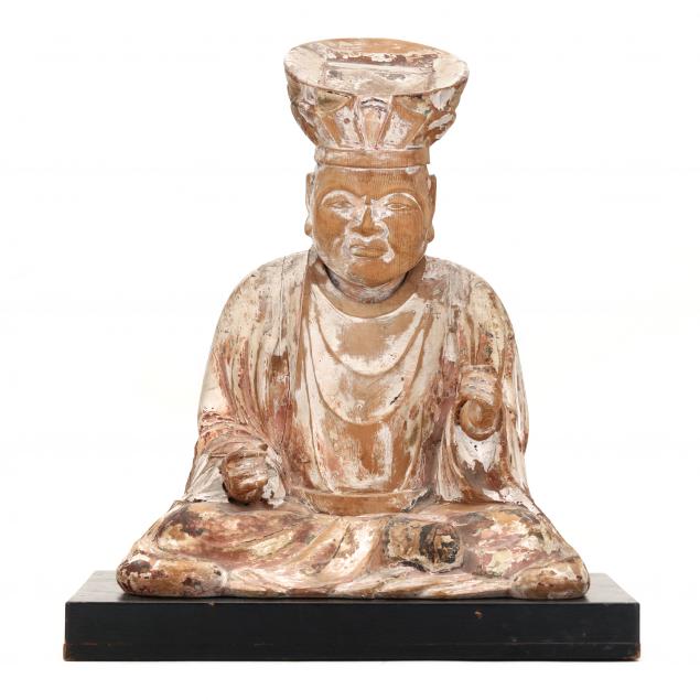 a-japanese-carved-wooden-sculpture-of-a-deity