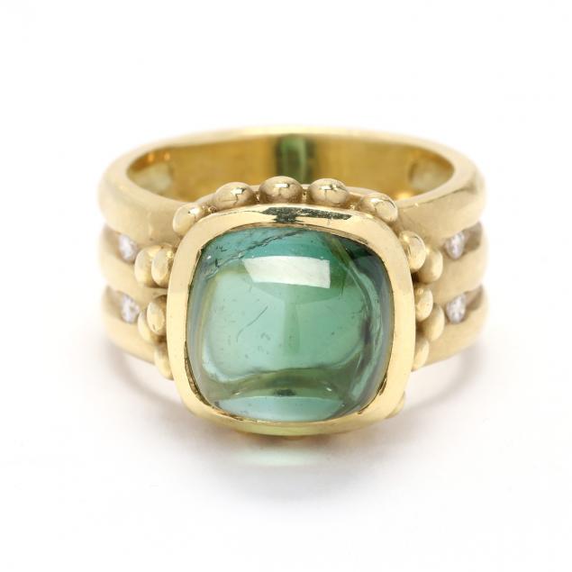 gold-green-tourmaline-and-diamond-ring