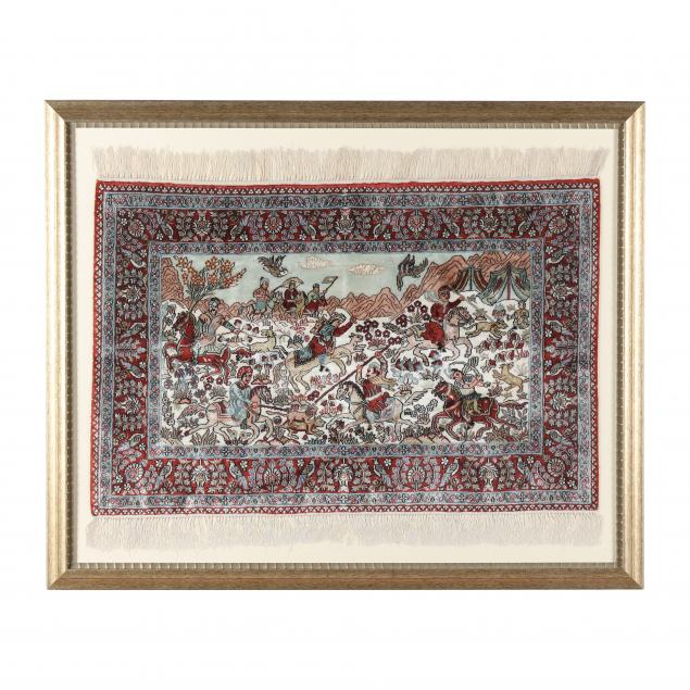 framed-silk-persian-pictorial-area-rug