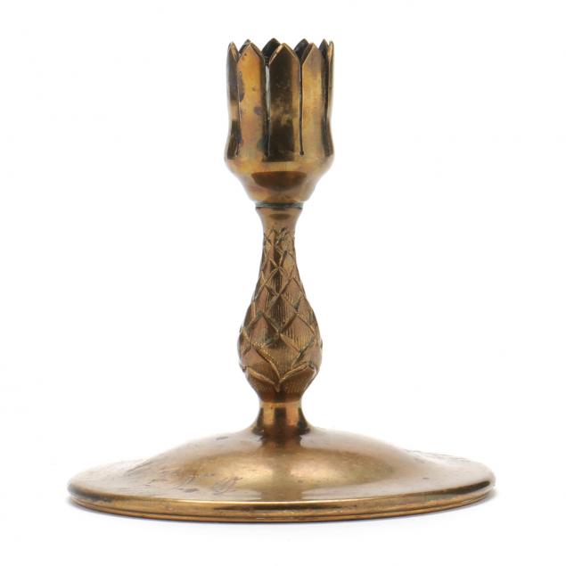 a-tiffany-studios-dore-bronze-candlestick