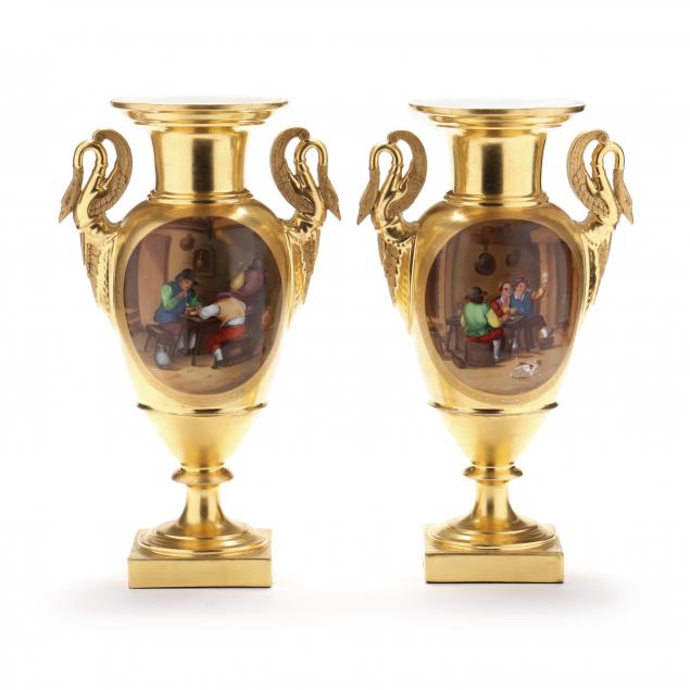 a-pair-of-gilt-swan-handled-paris-porcelain-urns