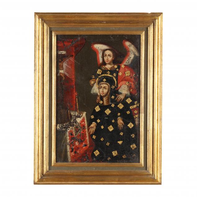 cusco-school-18th-century-i-the-partial-stigmata-of-saint-rita-i