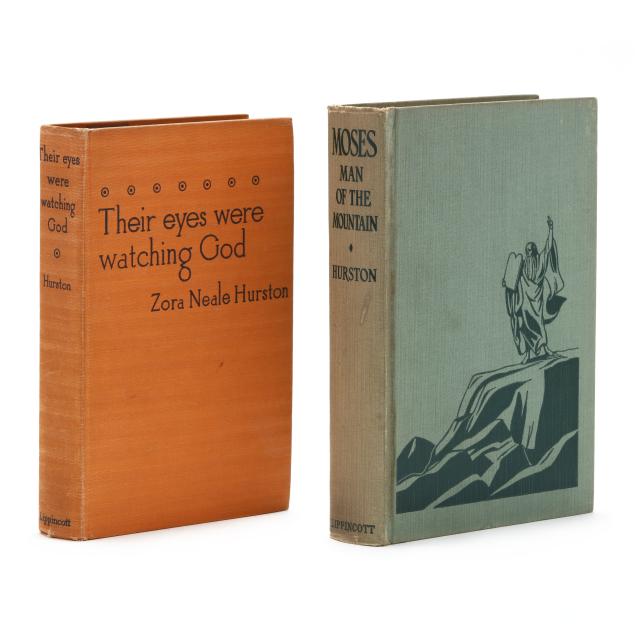 two-zora-neale-hurston-first-editions-including-i-their-eyes-were-watching-god-i