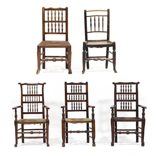 five-antique-assorted-english-bannister-back-chairs