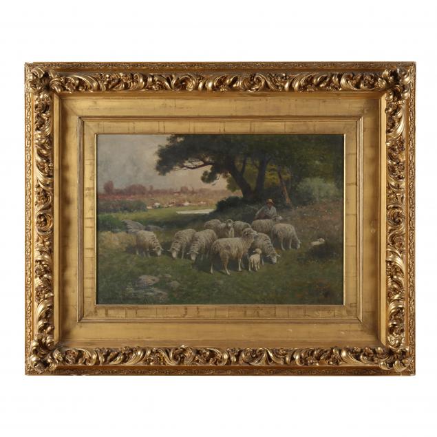 charles-phelan-american-b-1840-a-shepherd-and-sheep-in-a-landscape