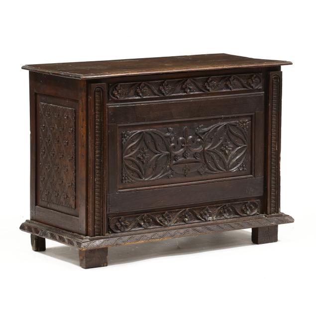 gothic-revival-diminutive-carved-oak-blanket-chest