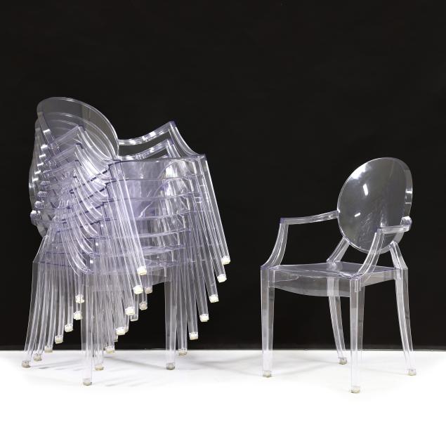 philippe-stark-set-of-eight-i-louis-ghost-i-chairs