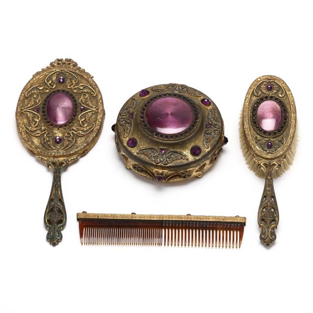 a-vintage-gilt-brass-and-bejeweled-enameled-dressing-set-by-e-j-b-empire-art-gold