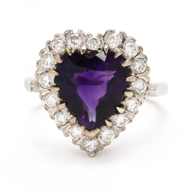 white-gold-amethyst-and-diamond-heart-motif-ring