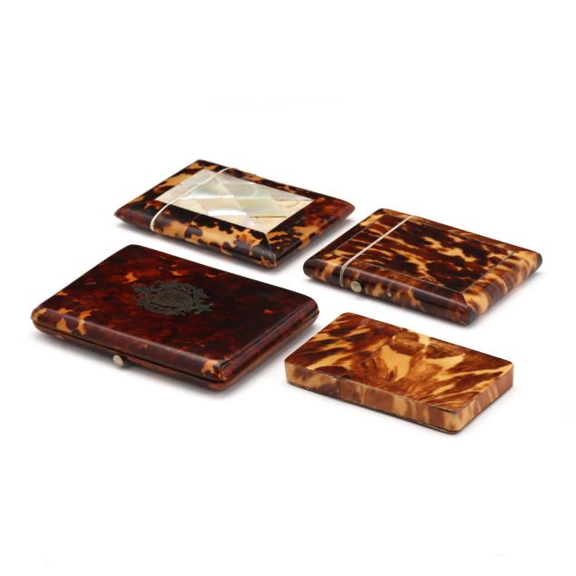 four-antique-continental-tortoiseshell-cases