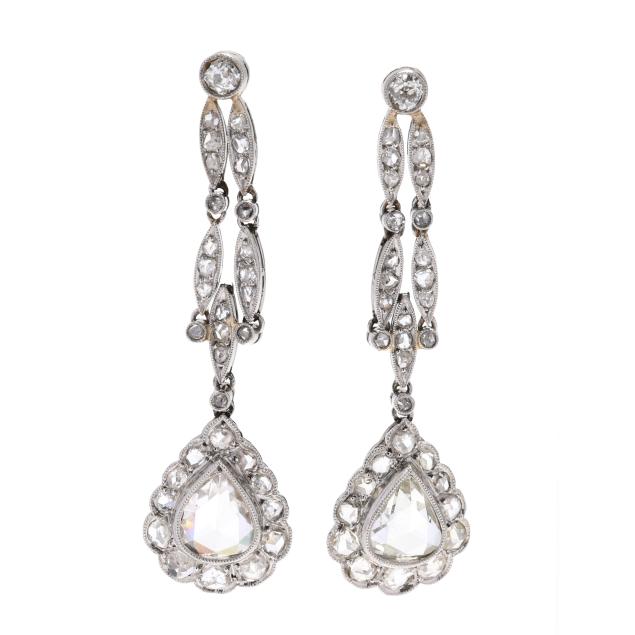 vintage-platinum-and-diamond-dangle-earrings