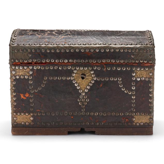 continental-studded-leather-dome-top-document-box