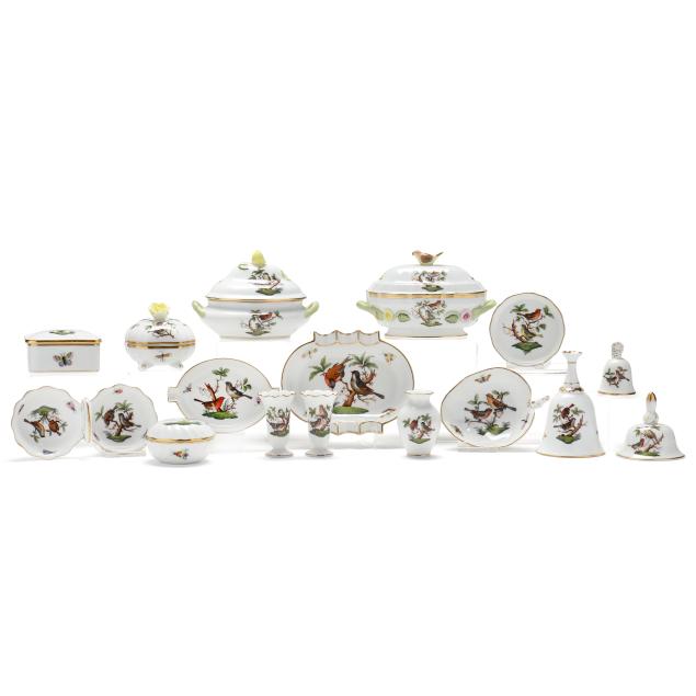 a-selection-of-16-herend-i-rothschild-bird-i-decorative-accessories