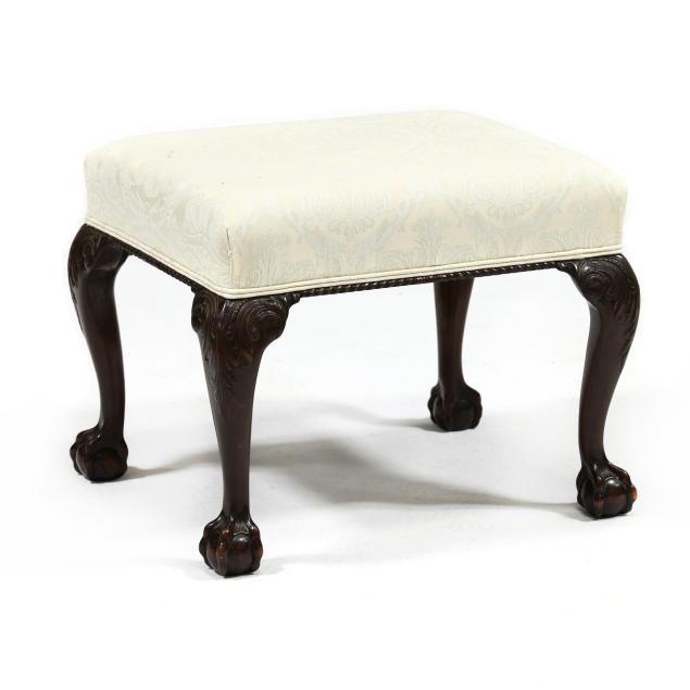 chippendale-style-carved-mahogany-stool