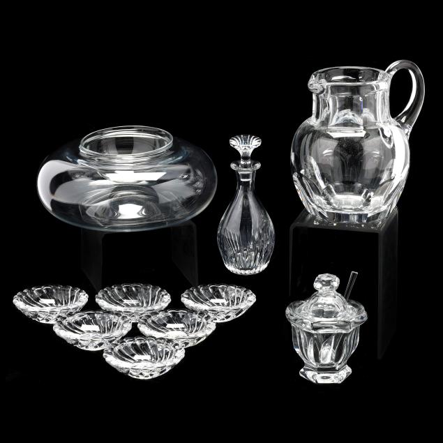 ten-assorted-baccarat-crystal-serving-items