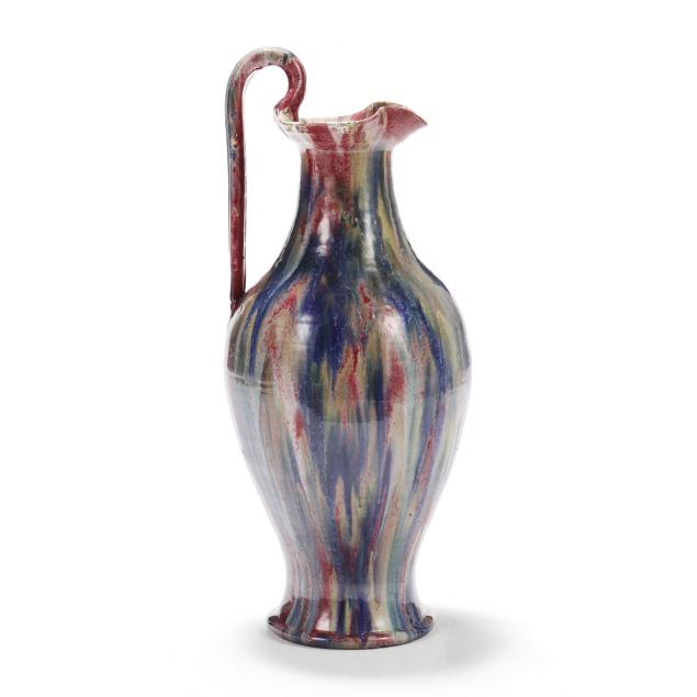 impressive-rebecca-pitcher-attributed-a-r-cole-pottery-sanford-nc