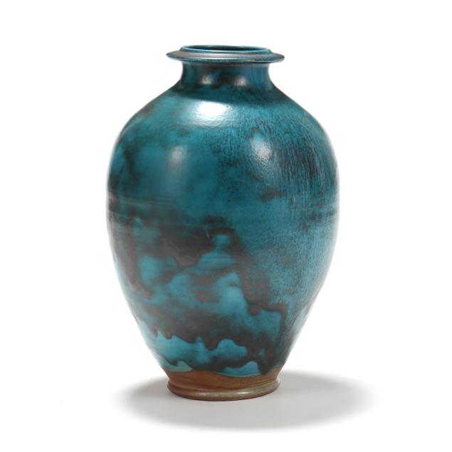 ben-owen-iii-seagrove-nc-b-1968-chinese-blue-floor-vase