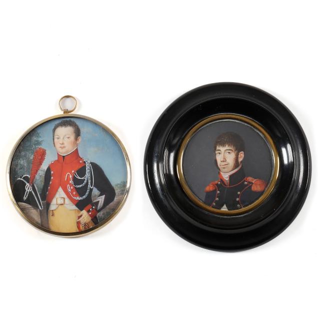 french-school-early-19th-century-two-portrait-miniatures-of-officers