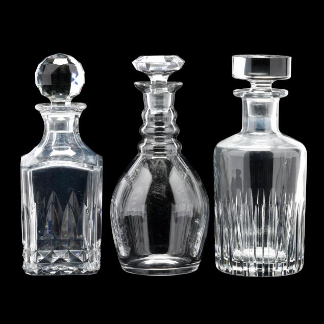 three-signed-crystal-decanters-baccarat-and-val-st-lambert