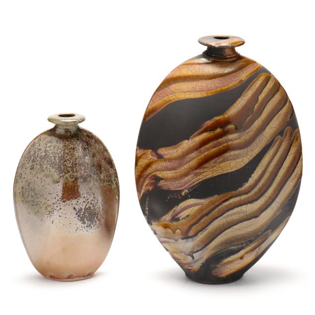 joe-winter-american-two-raku-fired-flounder-vases