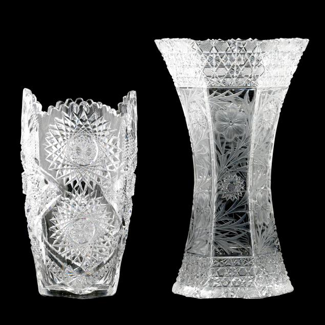 two-american-brilliant-period-cut-glass-vases