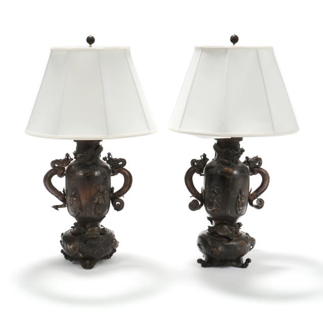 a-pair-of-large-japanese-bronze-urn-lamps