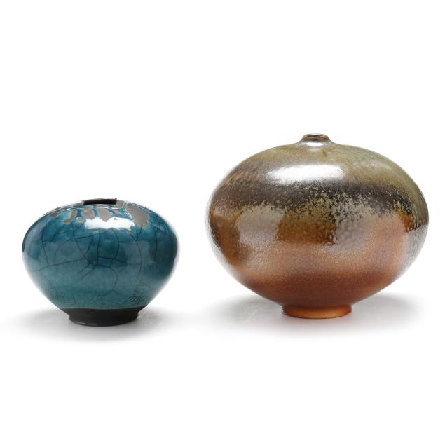 joe-winter-american-two-ovoid-pottery-vessels